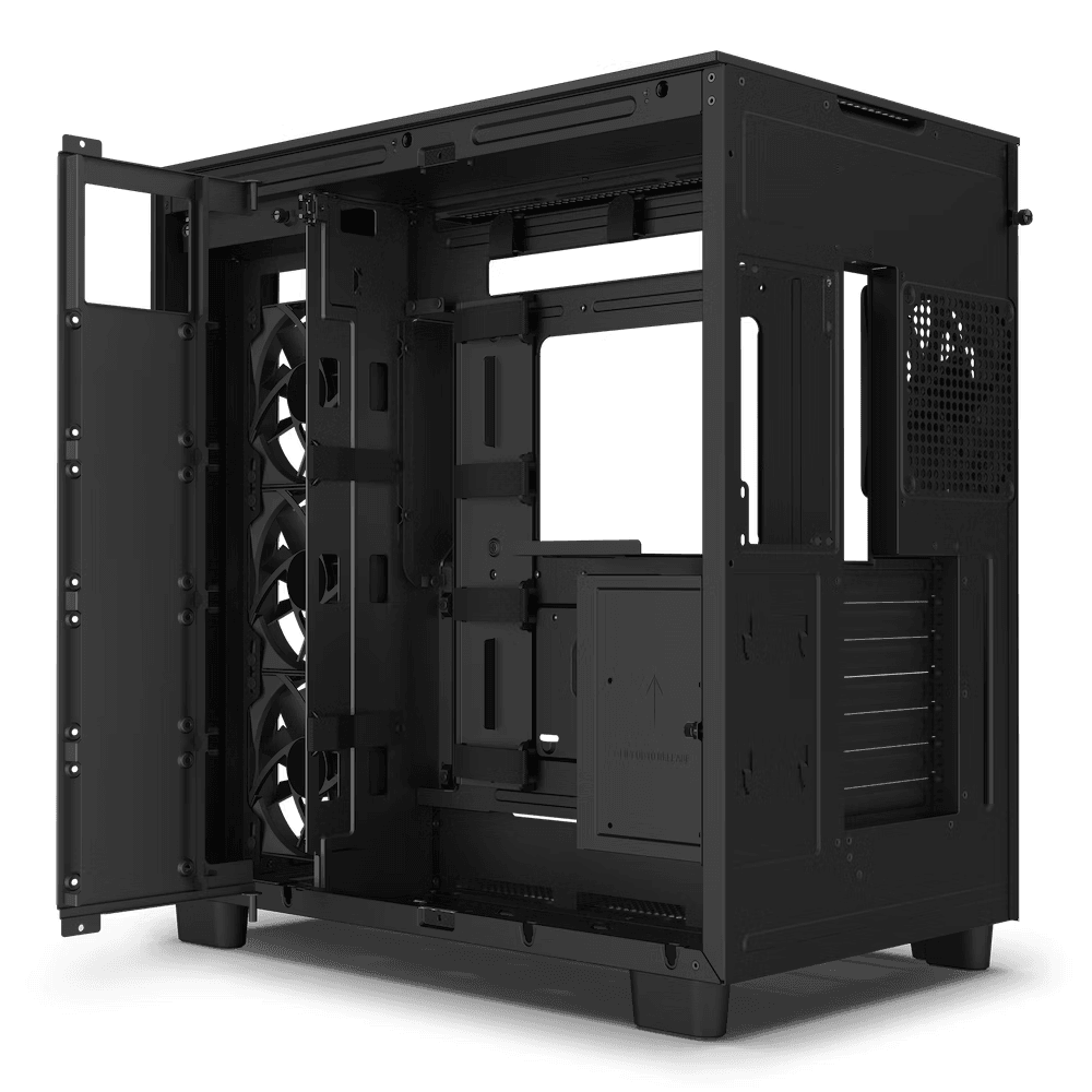 Gabinete NZXT H9 Flow ATX Mid Tower Negro-4
