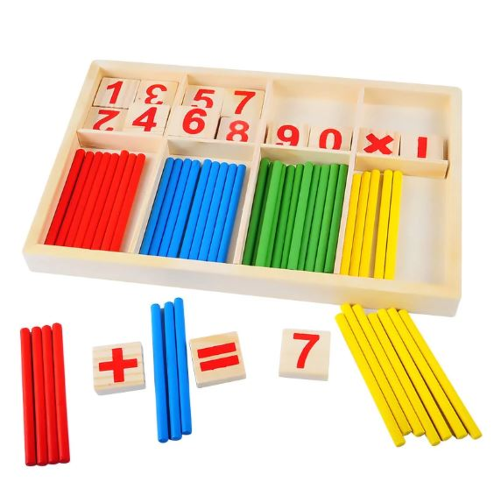 Set Matemático Aprendizaje Montessori De Madera-1