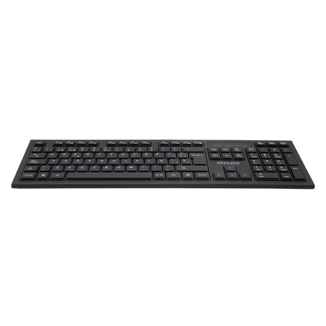 Teclado Inalambrico Philco W601N Negro-2