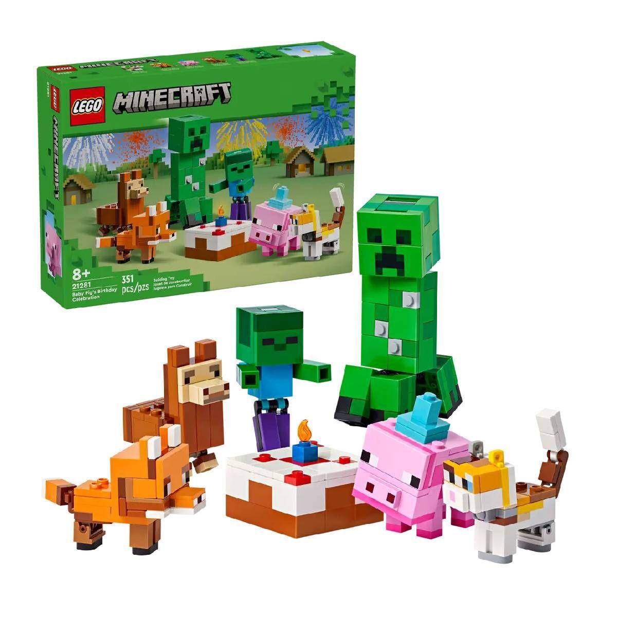 LEGO Minecraft: FIESTA DE CUMPLEAÑOS DEL CERDO BEBÉ (21281)-0