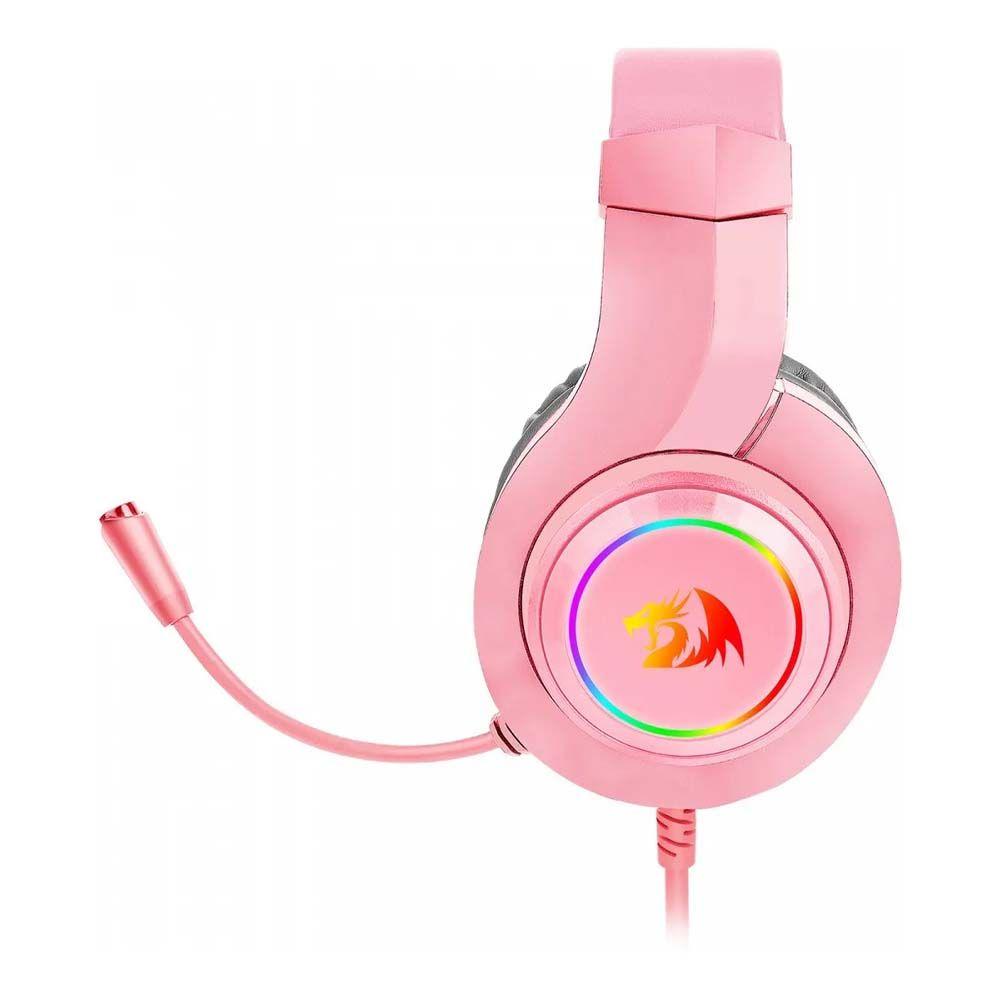 Audifonos Redragon Hylas Pink H260 RGB Jack 35mm-3
