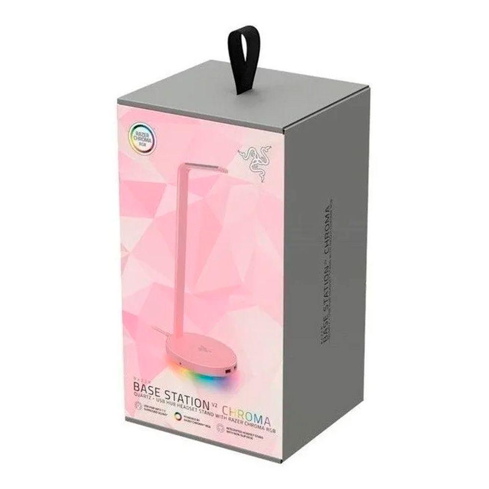 Soporte p Audifonos Razer Base Station V2 Chroma RGB Quartz-3