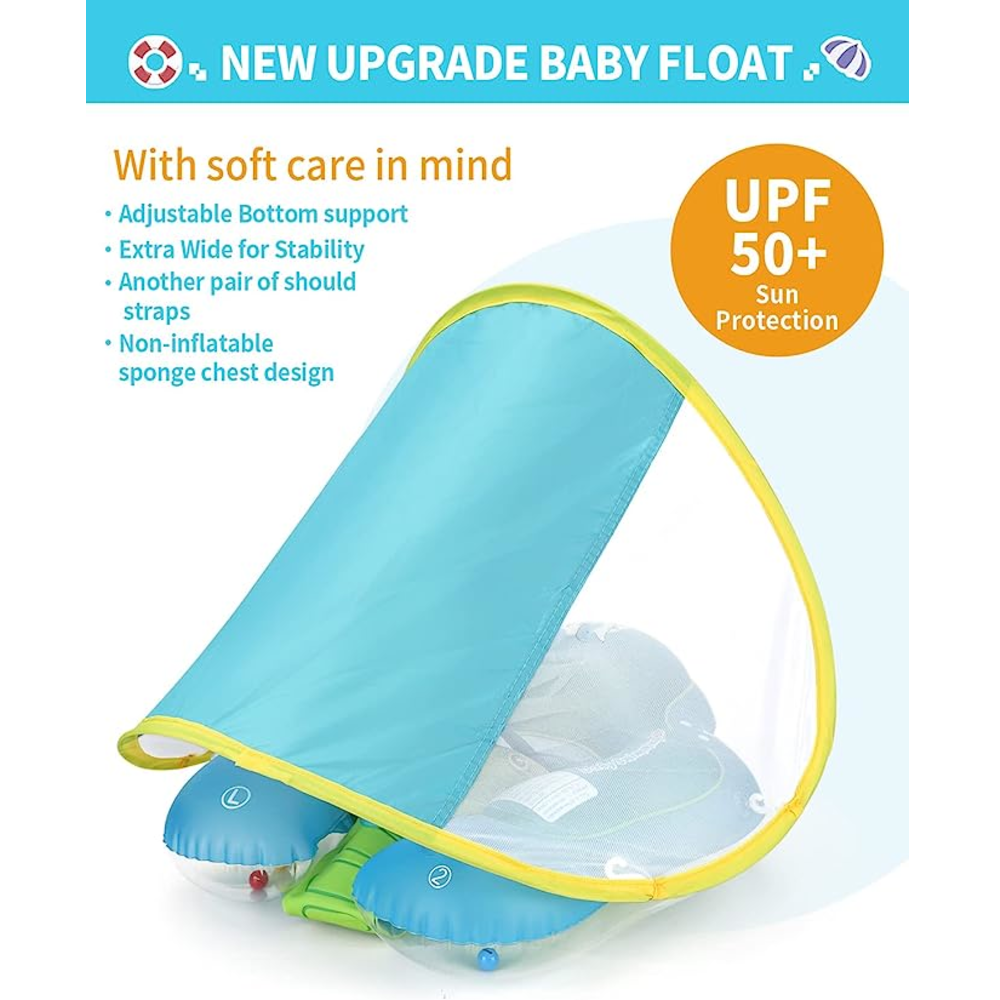 Flotador Celeste Talla L De Natación Para Bebé Inflable-1