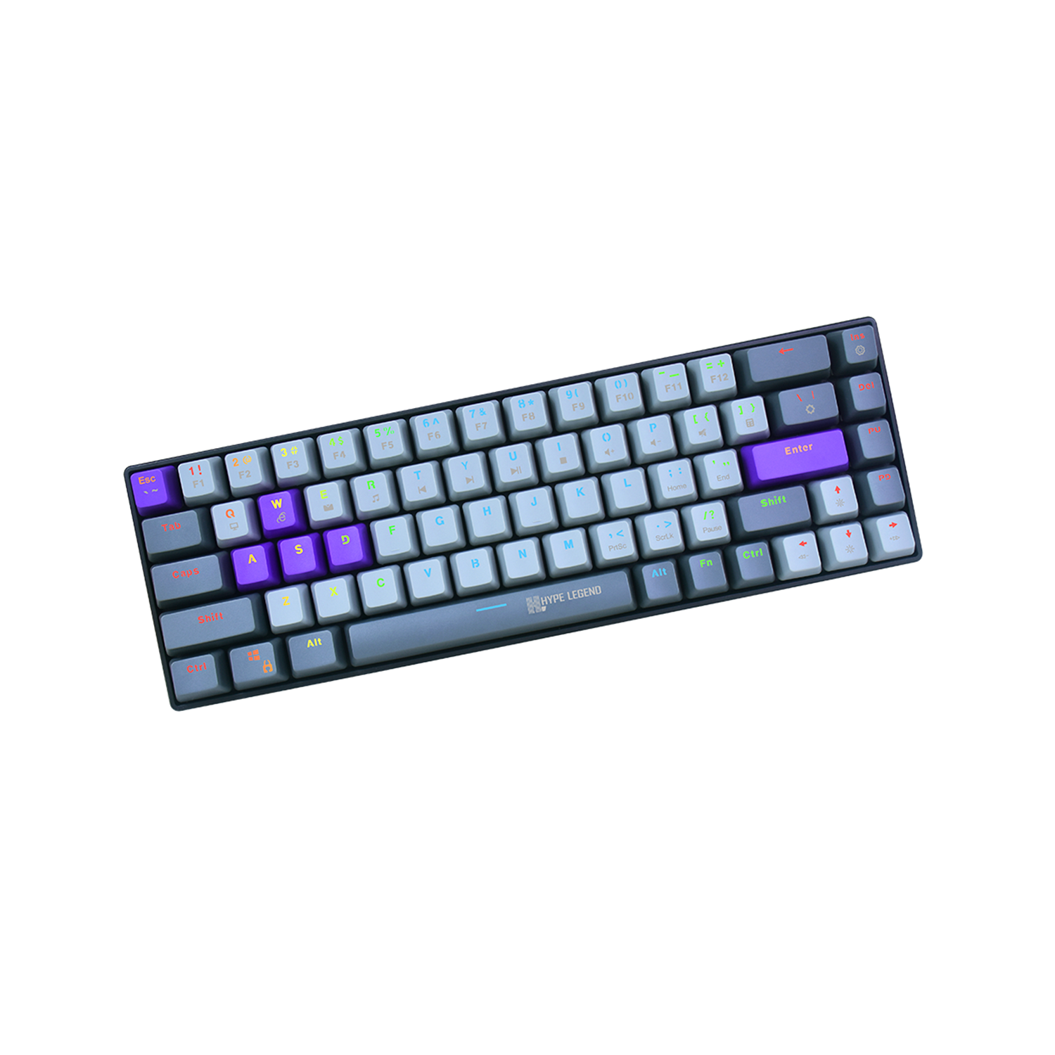 Teclado Gamer Hype Legend Super Rebel UP 65% SW Outemu Red-1