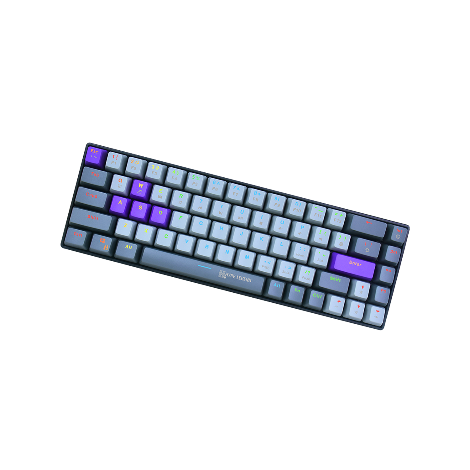 Teclado Gamer Hype Legend Super Rebel UP 65% SW Outemu Red-2