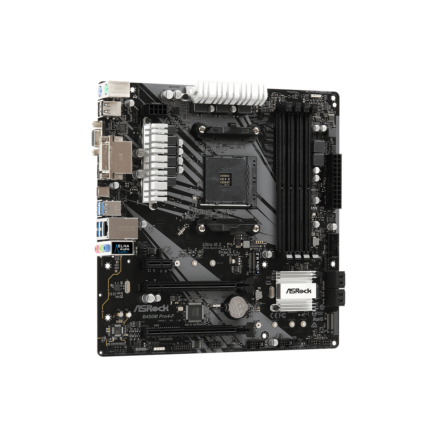 Placa Madre ASROCK B450M Pro4-F AMD AM4-3