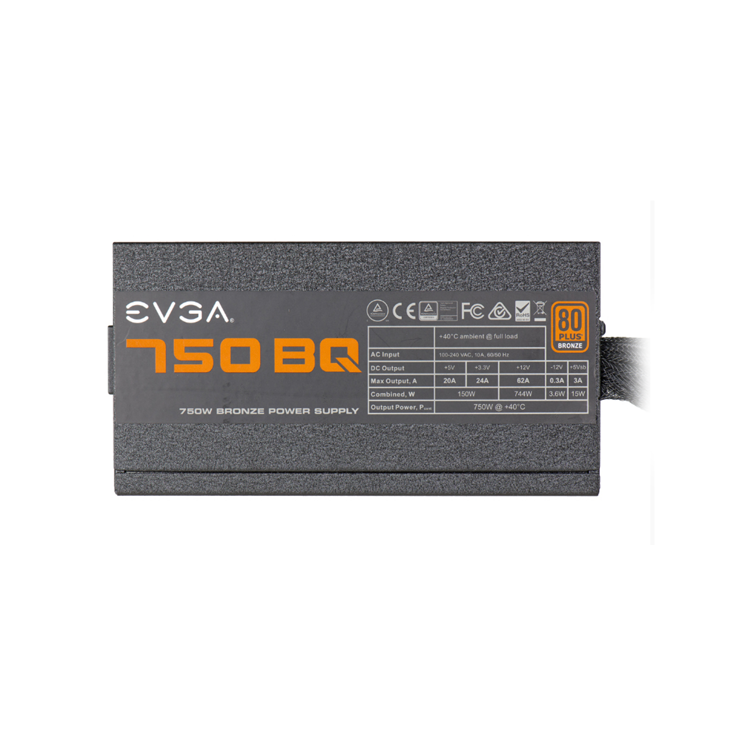 Fuente de Poder EVGA 750W BQ 80+ Bronze Semimodular-3
