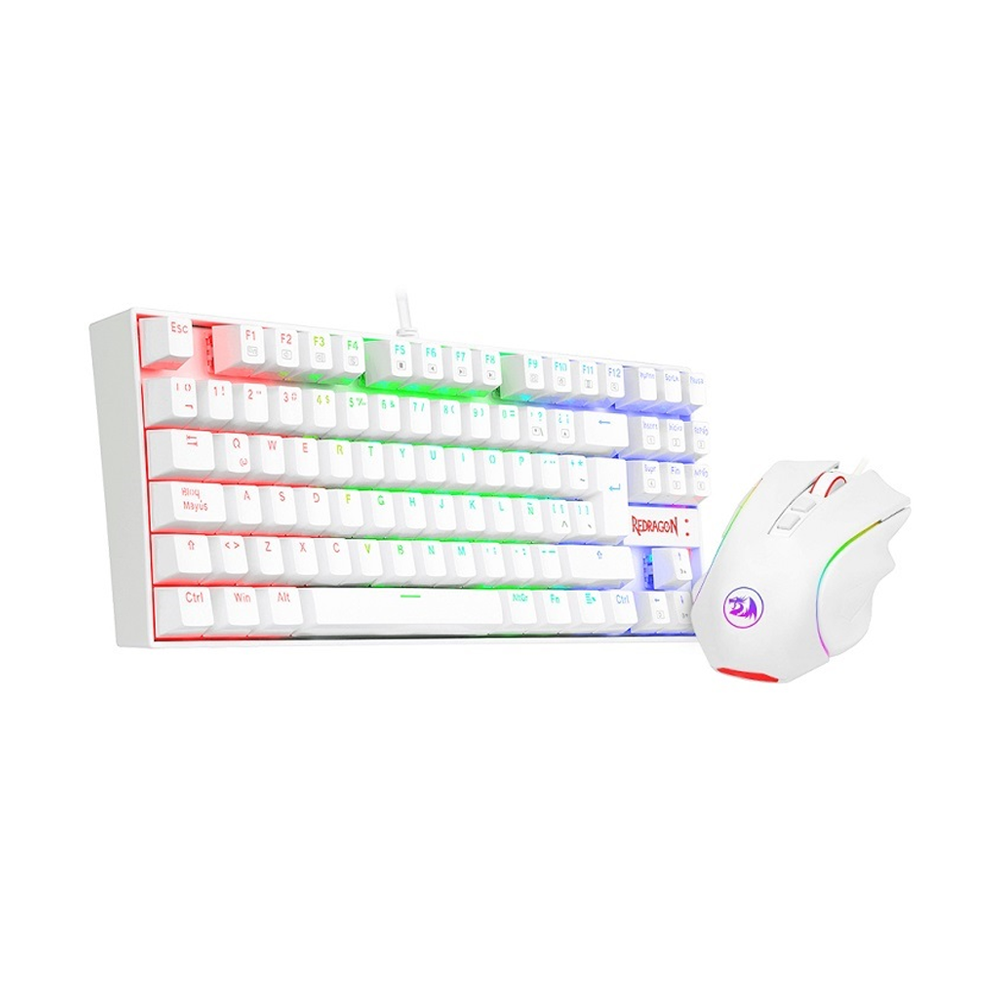 Kit Gamer 2 en 1 Redragon Kumara + Griffin White-0