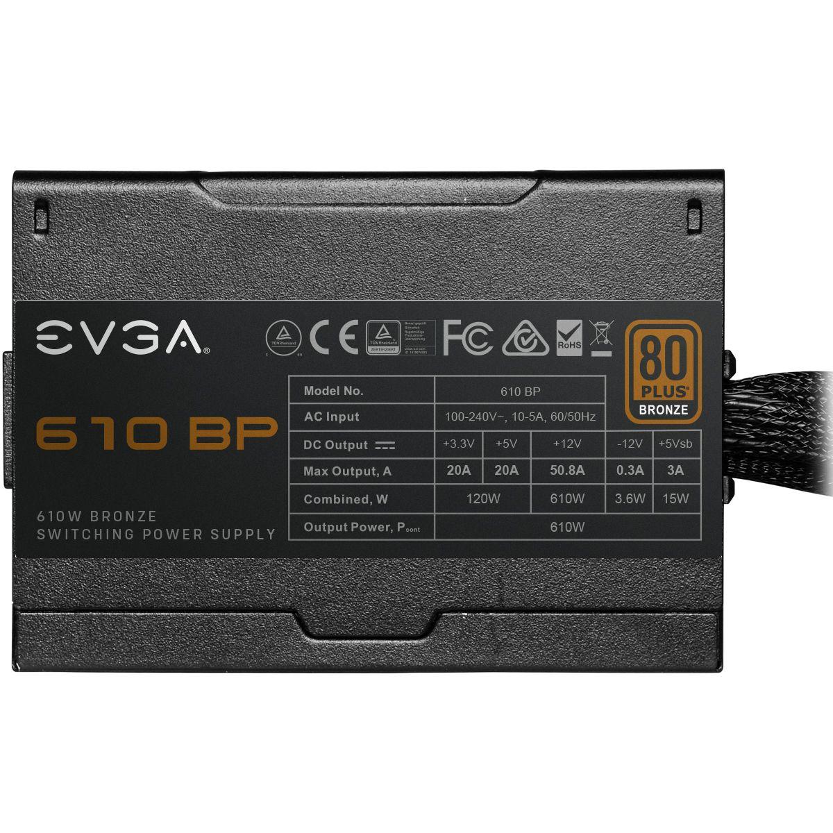 Fuente de Poder EVGA 610W BP 80+ Bronze ATX-1