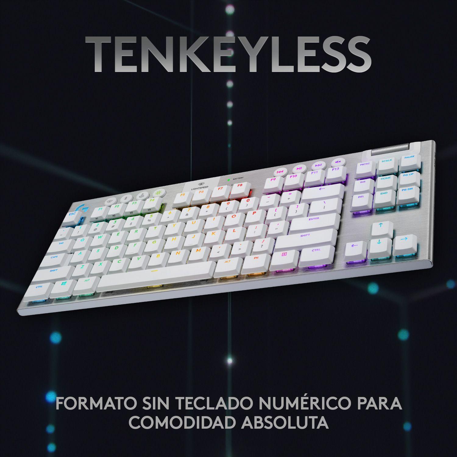 Teclado Gamer Logitech G915 TKL BLANCO RGB mecanico-5