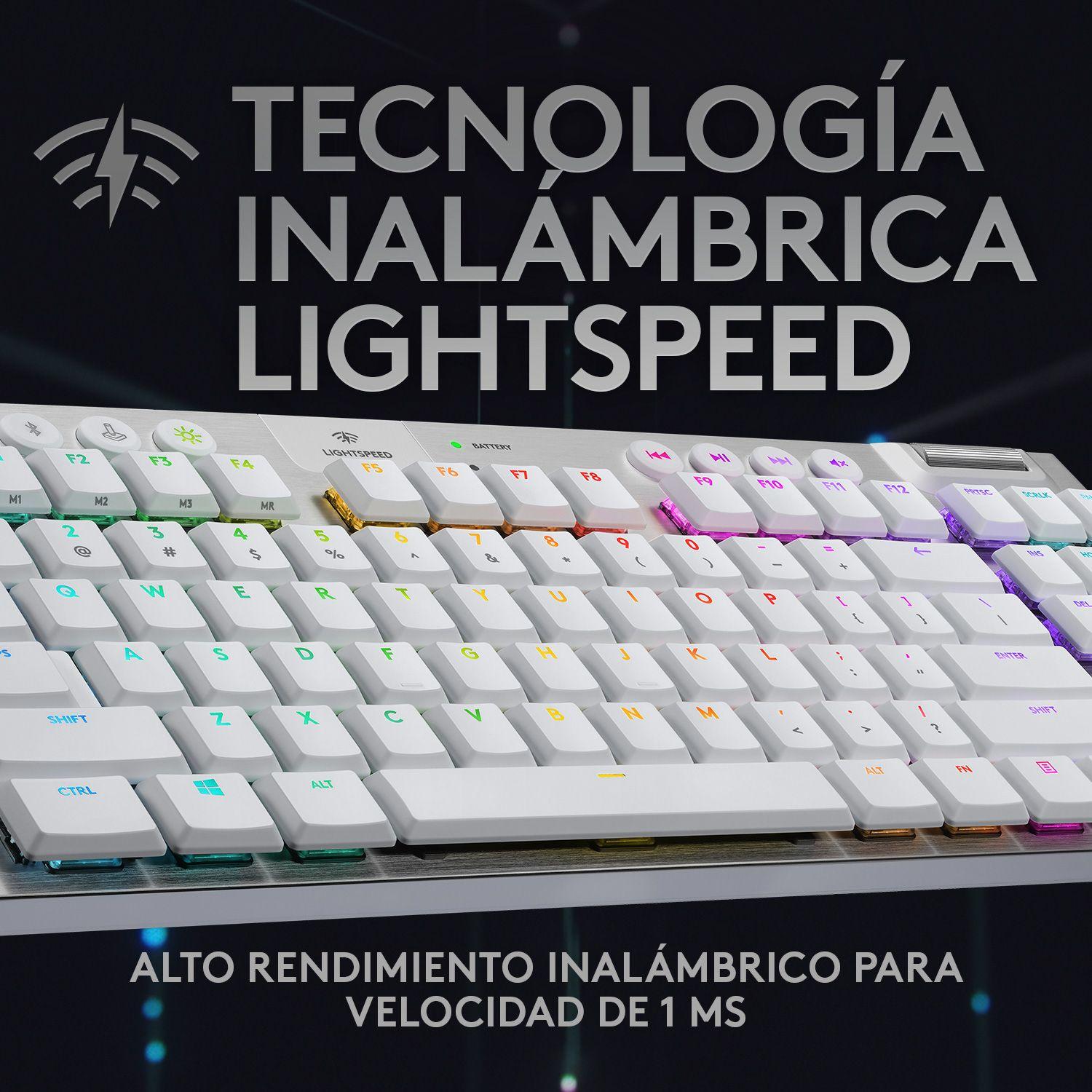 Teclado Gamer Logitech G915 TKL BLANCO RGB mecanico-8