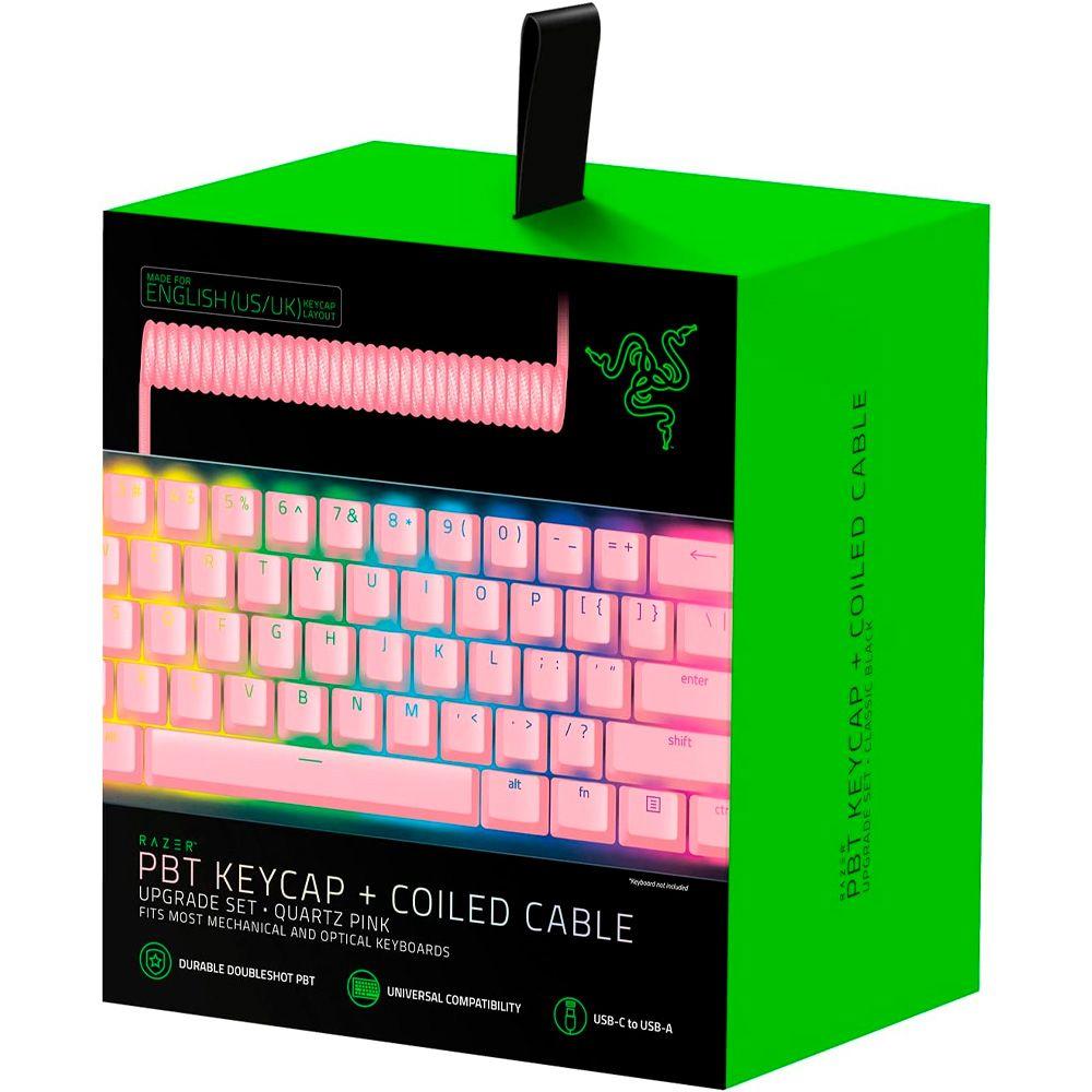Kit Razer de Teclas PBT + Cable Coiled Quartz-0
