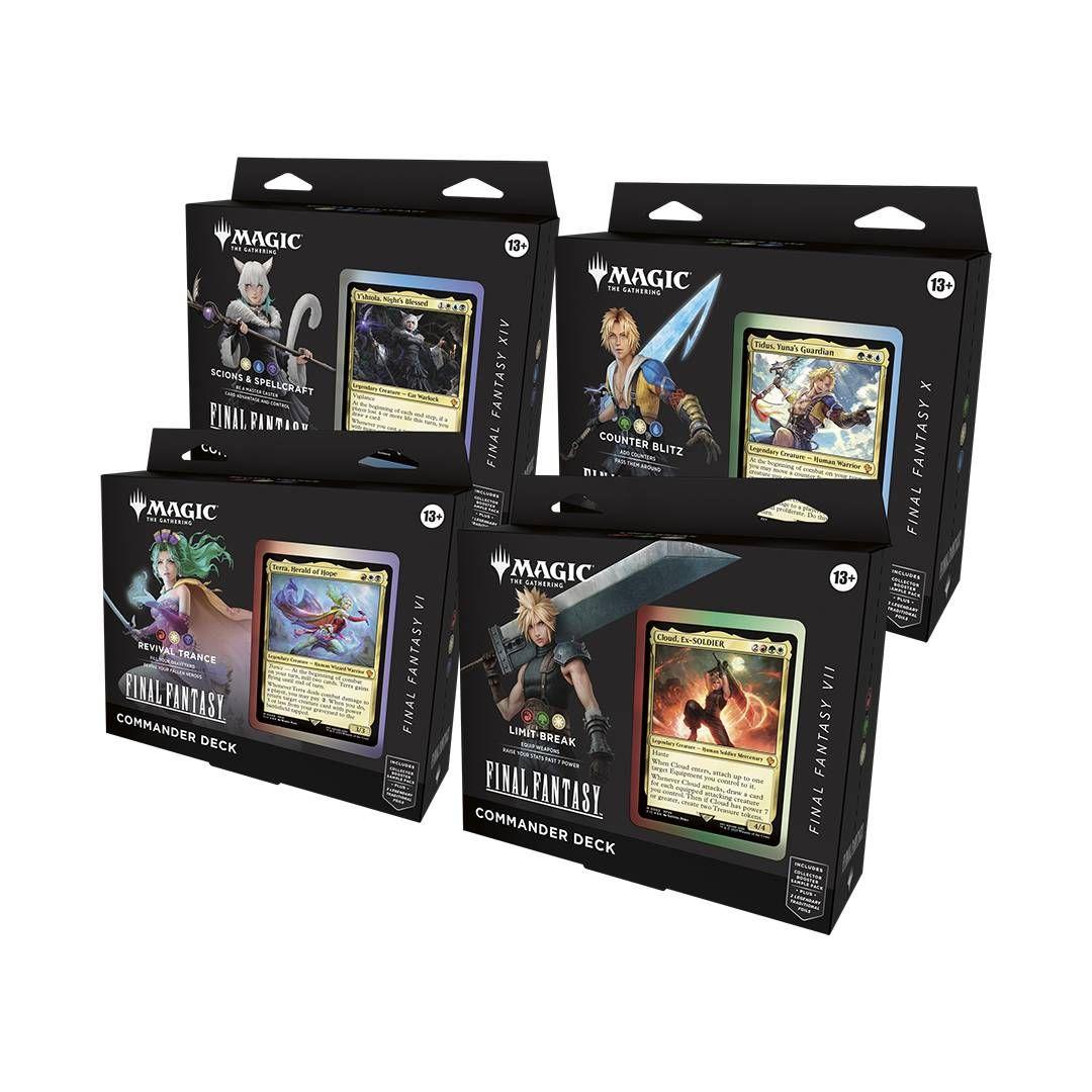 Pack X4 MTG: Final Fantasy: Commander Deck, Ingles-0