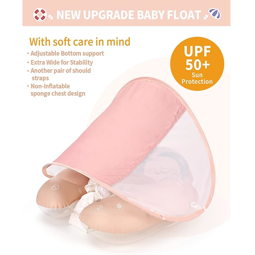 Flotador Rosado Talla S De Natación Para Bebé Inflable-3