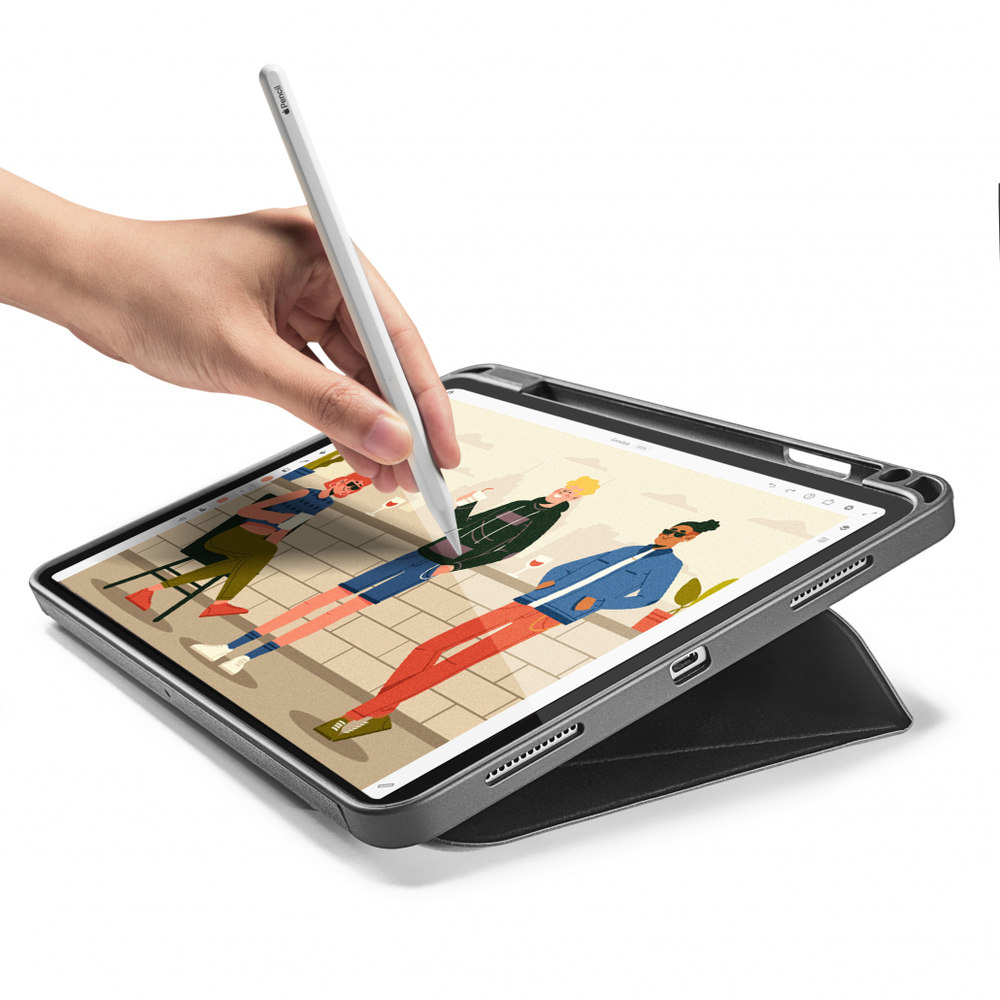 Tomtoc Funda Vertical para 2021 iPad Pro M1 11" Negro-4