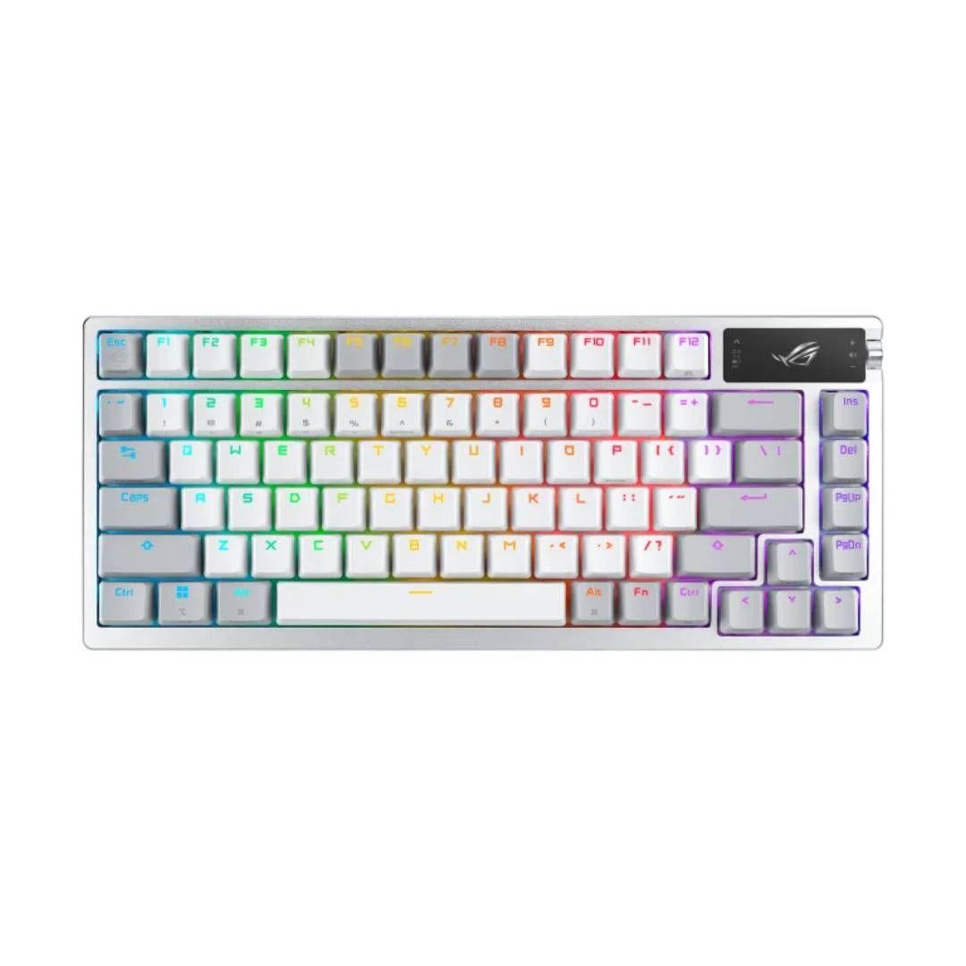 Teclado Gamer Mecánico ASUS ROG Azoth, Inalámbrico, Blanco-0