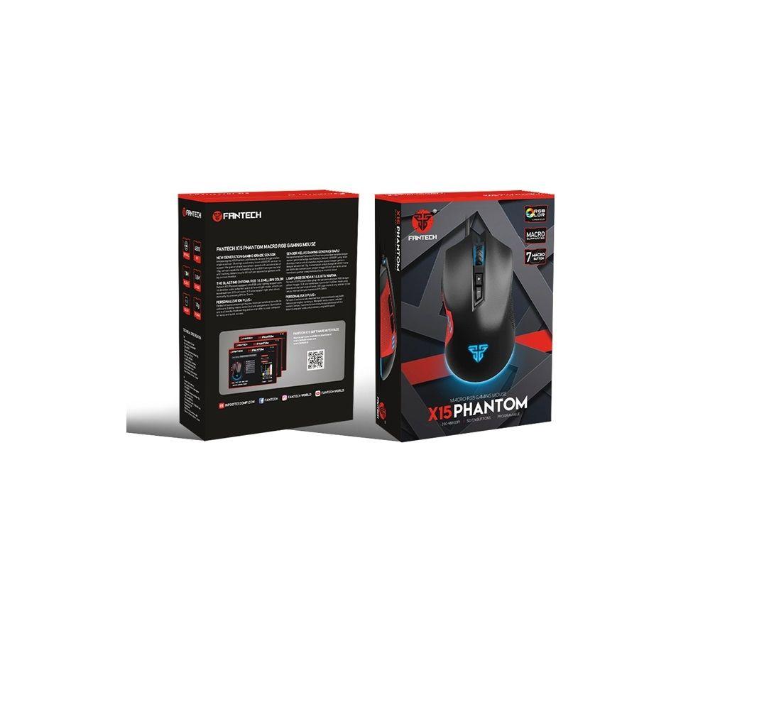 Mouse Gamer Fantech Phantom X15 RGB Negro-5