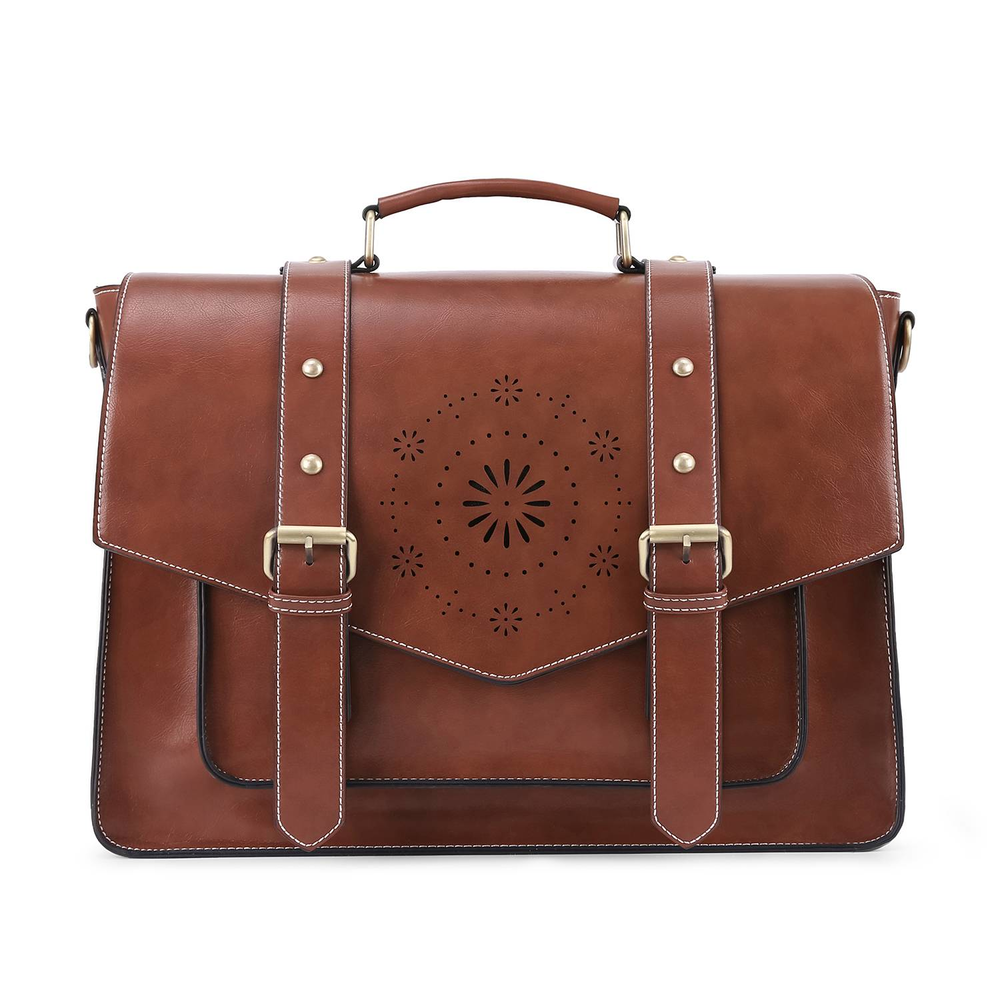 Ecosusi Maletín & mochila CLASSIC para laptop 15.6"" -café "-0