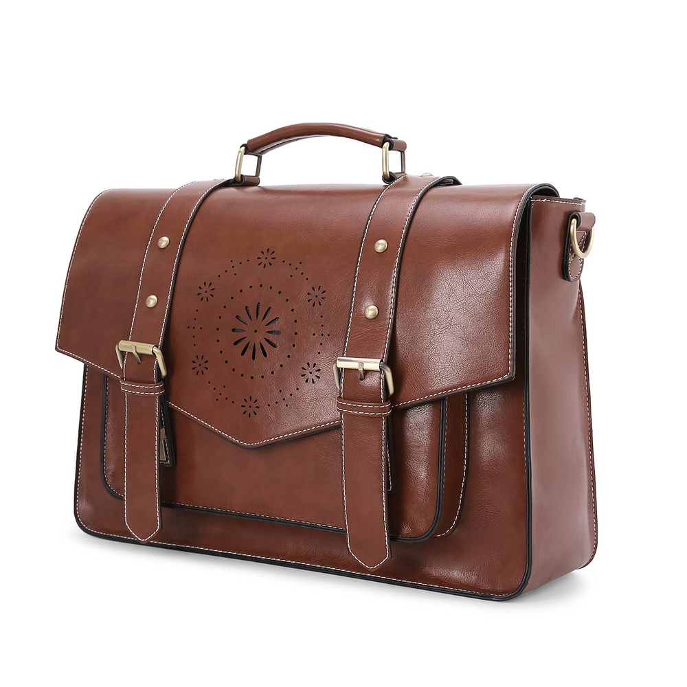 Ecosusi Maletín & mochila CLASSIC para laptop 15.6"" -café "-2