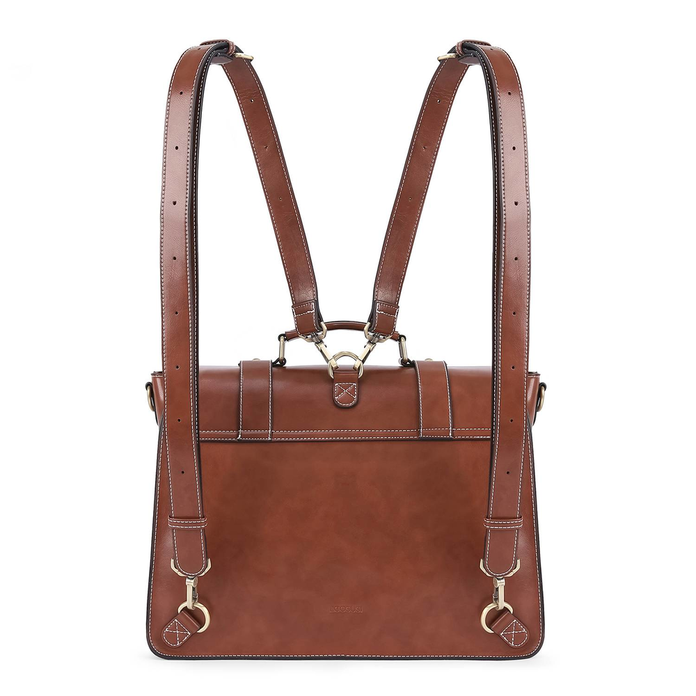 Ecosusi Maletín & mochila CLASSIC para laptop 15.6"" -café "-3