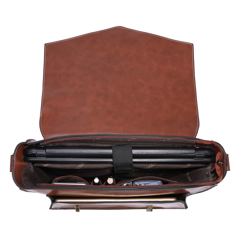 Ecosusi Maletín & mochila CLASSIC para laptop 15.6"" -café "-4