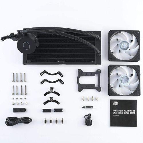 Refrigeración Liquida Aio Cooler Master 240mm Ml240l V2 Rgb-3