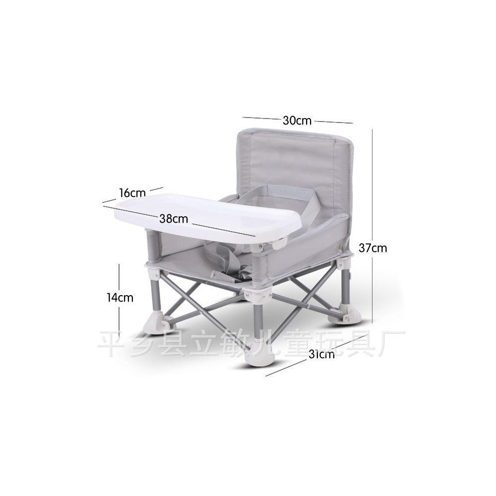Asiento portátil para bebé de viaje plegado compacto Gris-1