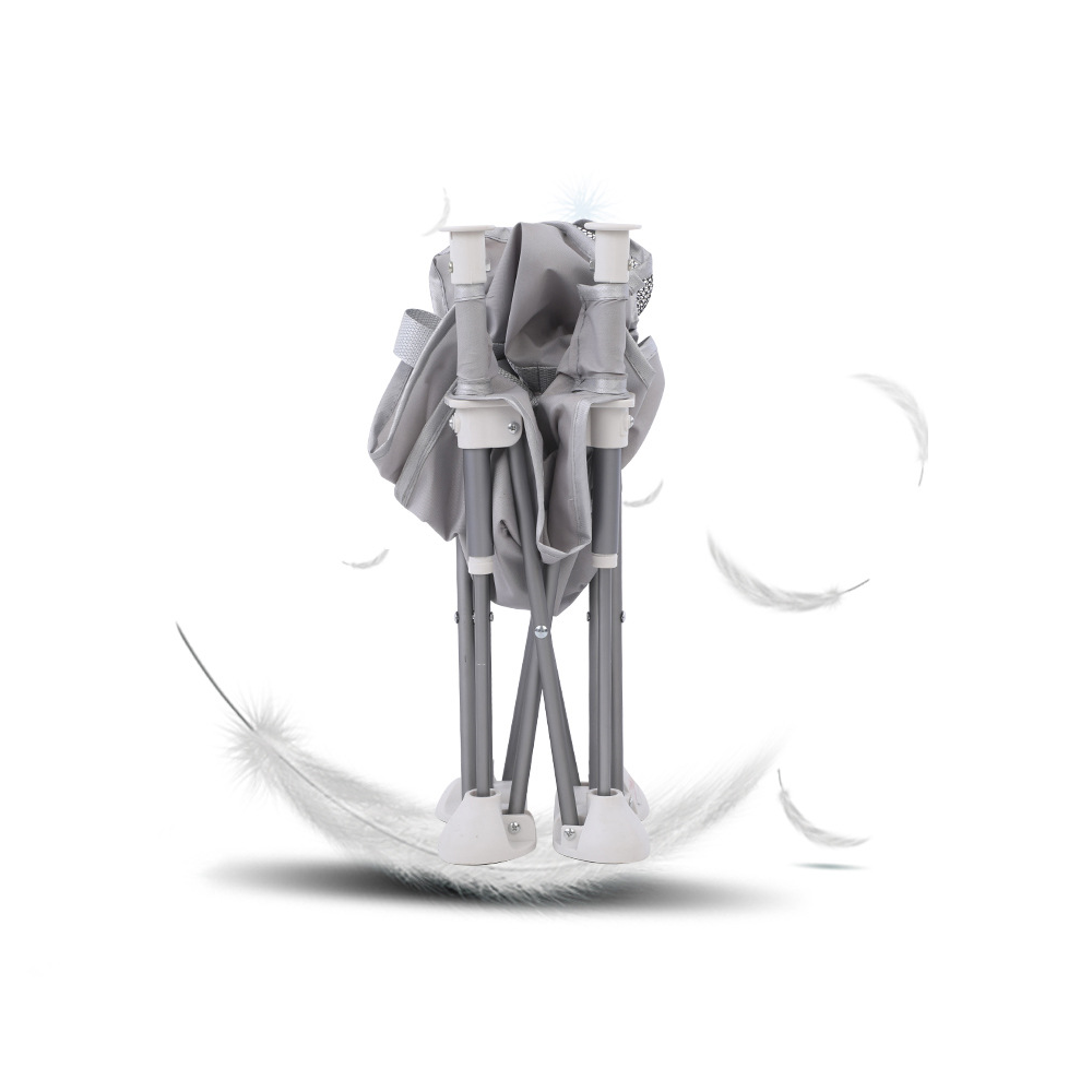 Asiento portátil para bebé de viaje plegado compacto Gris-2