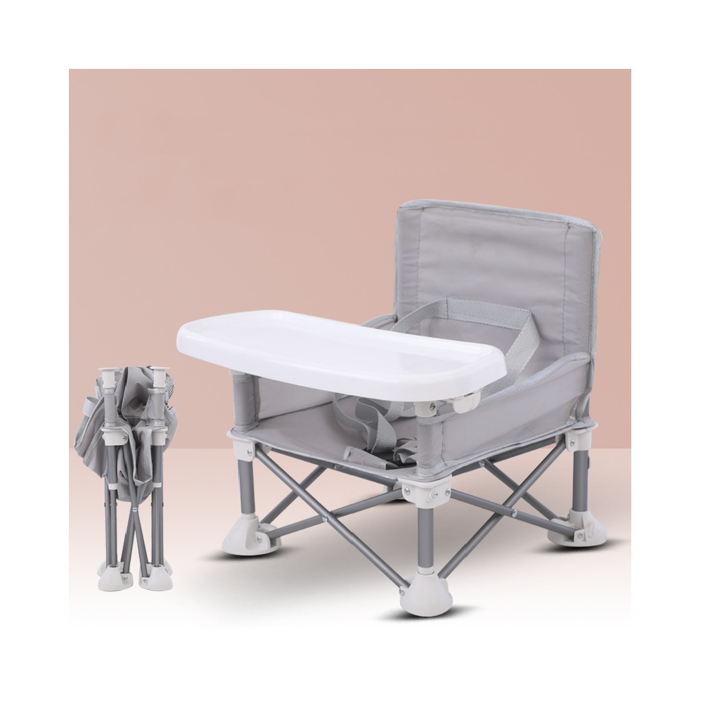 Asiento portátil para bebé de viaje plegado compacto Gris-5