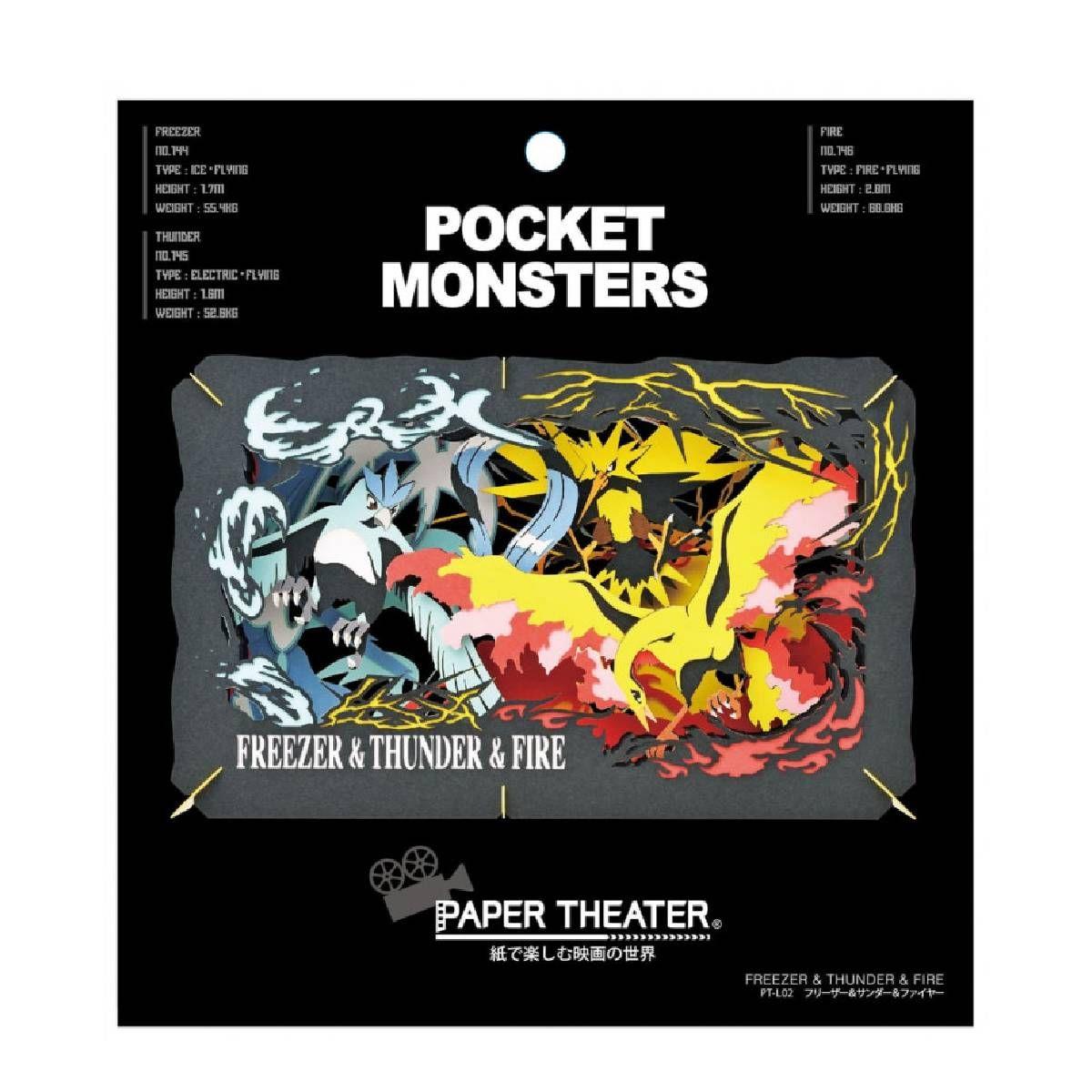 Pokemon: Paper Theater Pocket Monster Freezer Thunder & fire-2