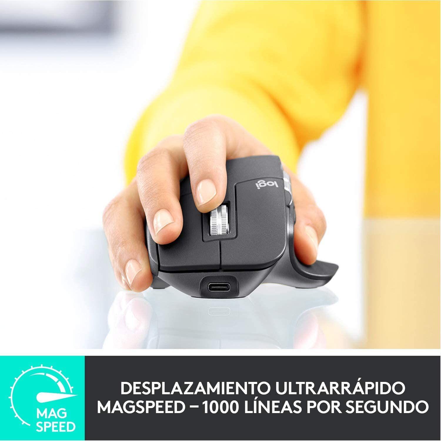 Mouse Logitech MX Master 3  Inalámbrico Ergonómico Negro-4