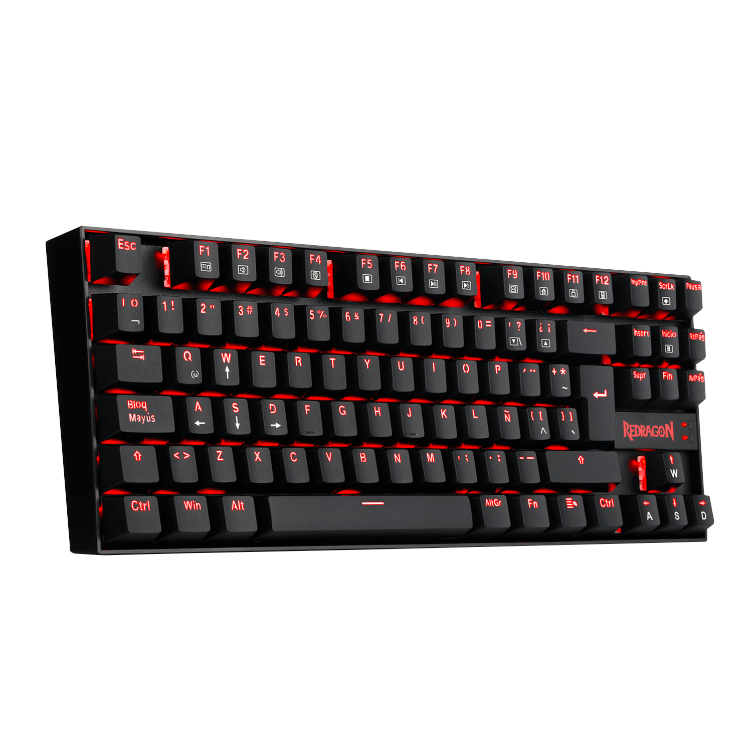 Teclado Gamer Redragon Kumara K552 Led Rojo Sw Blue Español-0