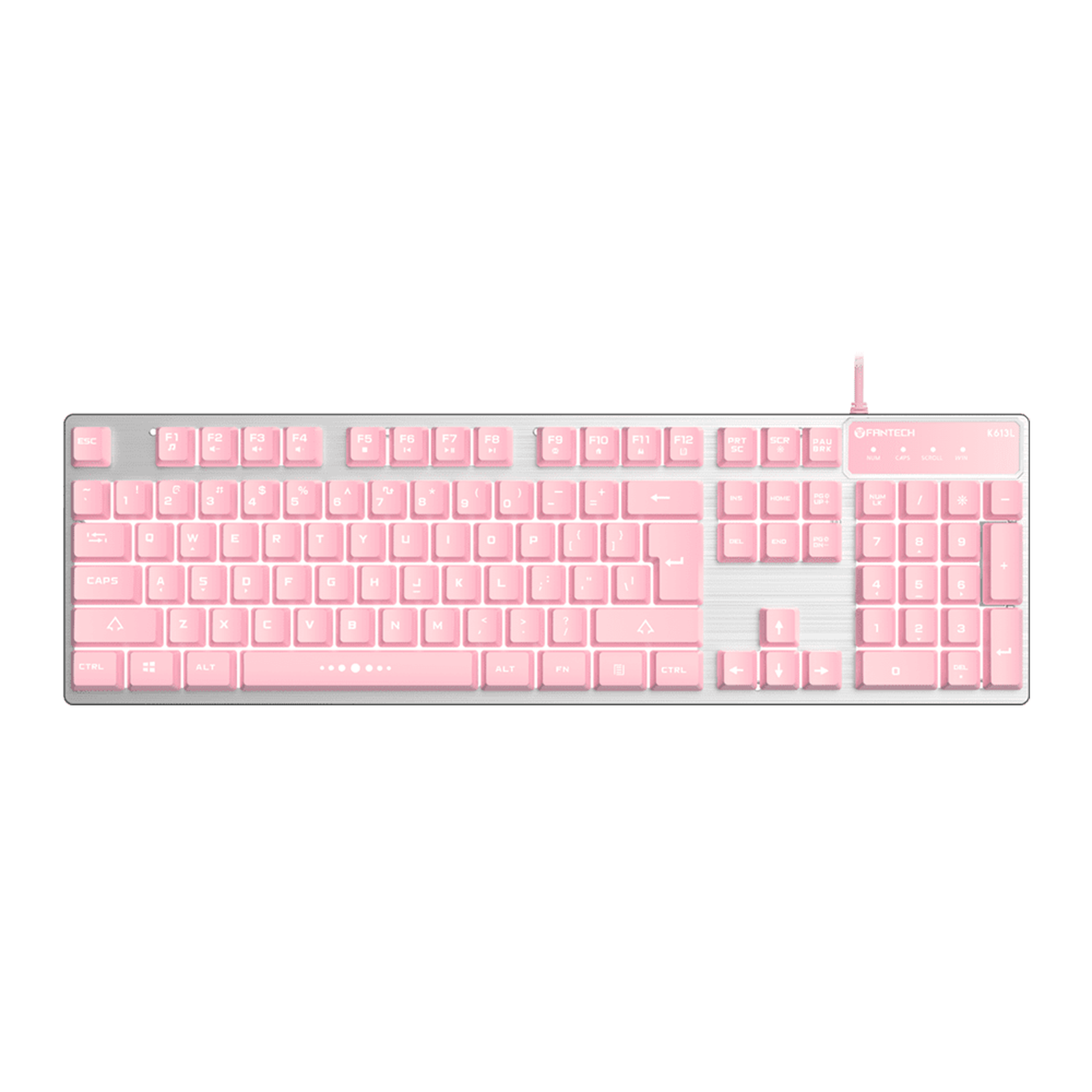 Teclado Membrana Fantech Fighter Ii K613l Sakura Edition-0