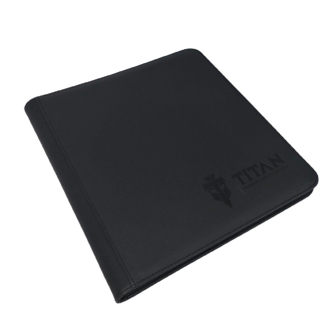 Pack X2 Carpetas TCG Titan Pro Cuero Negra 12 Bolsillos 480-1