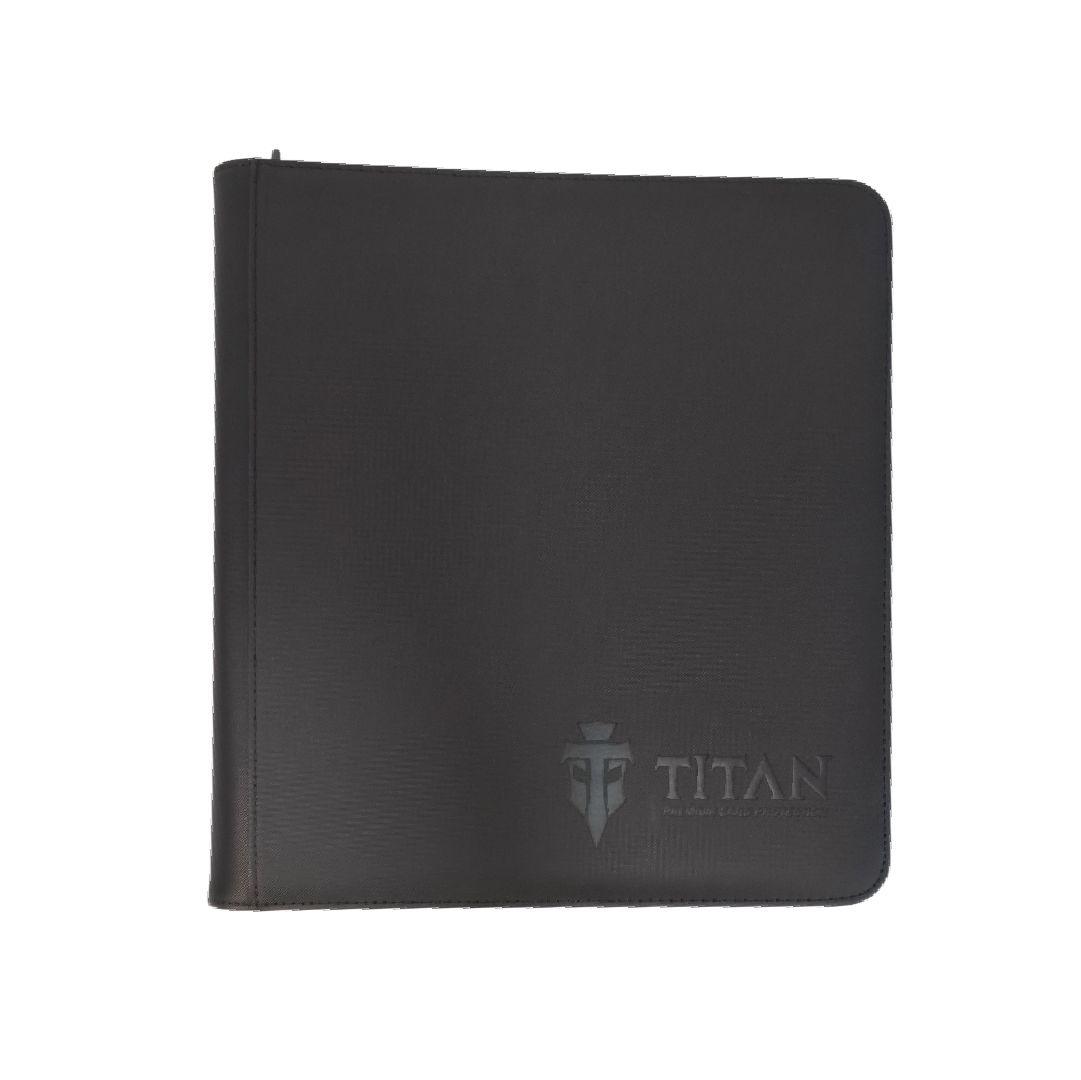 Pack X2 Carpetas TCG Titan Pro Cuero Negra 12 Bolsillos 480-2
