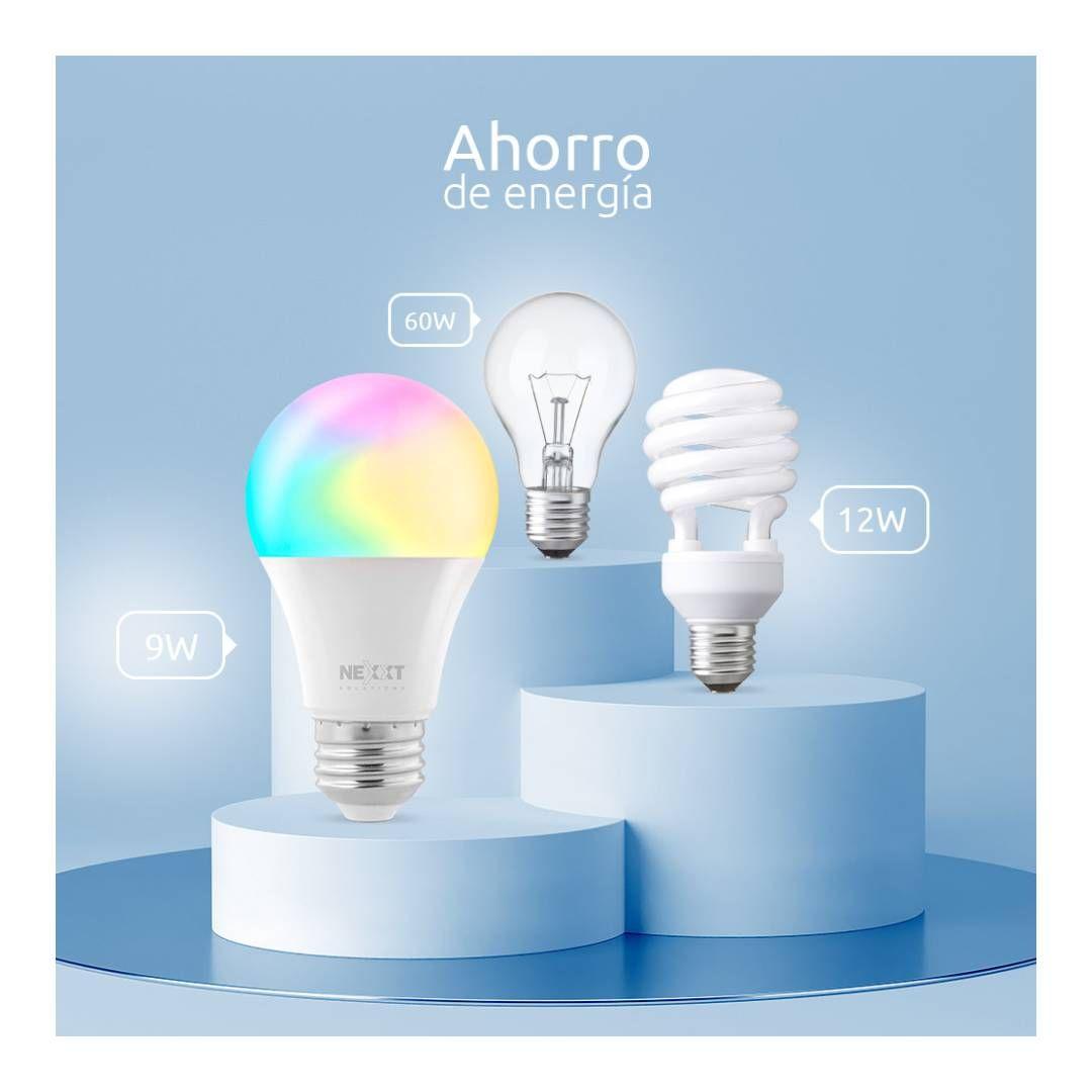 Ampolleta Smart Nexxt NHB-C120M - RGB, Control por App y Voz-5