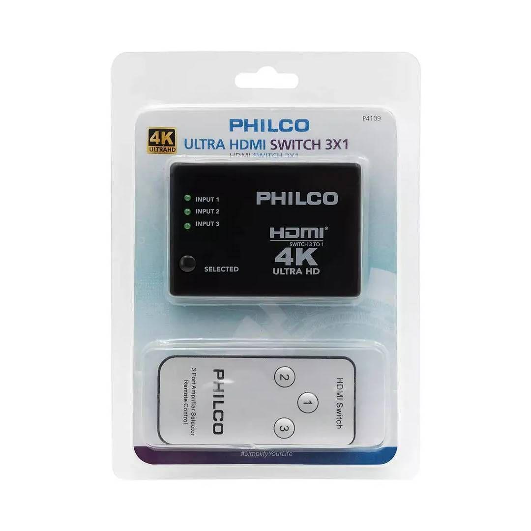 Switch Adaptador HDMI Philco 3x1 con Control Remoto-2