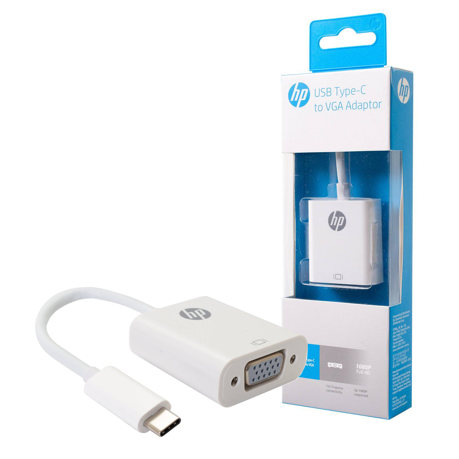 Cable Adaptador HP USB-C a VGA Blanco-2