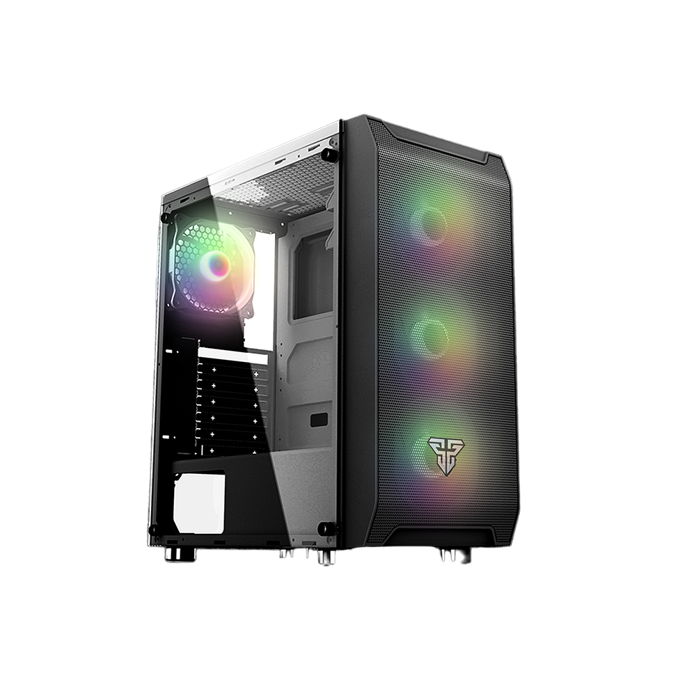 Gabinete Gamer Fantech Aero Cg80 Negro 4 Fan Rgb Incluidos-0