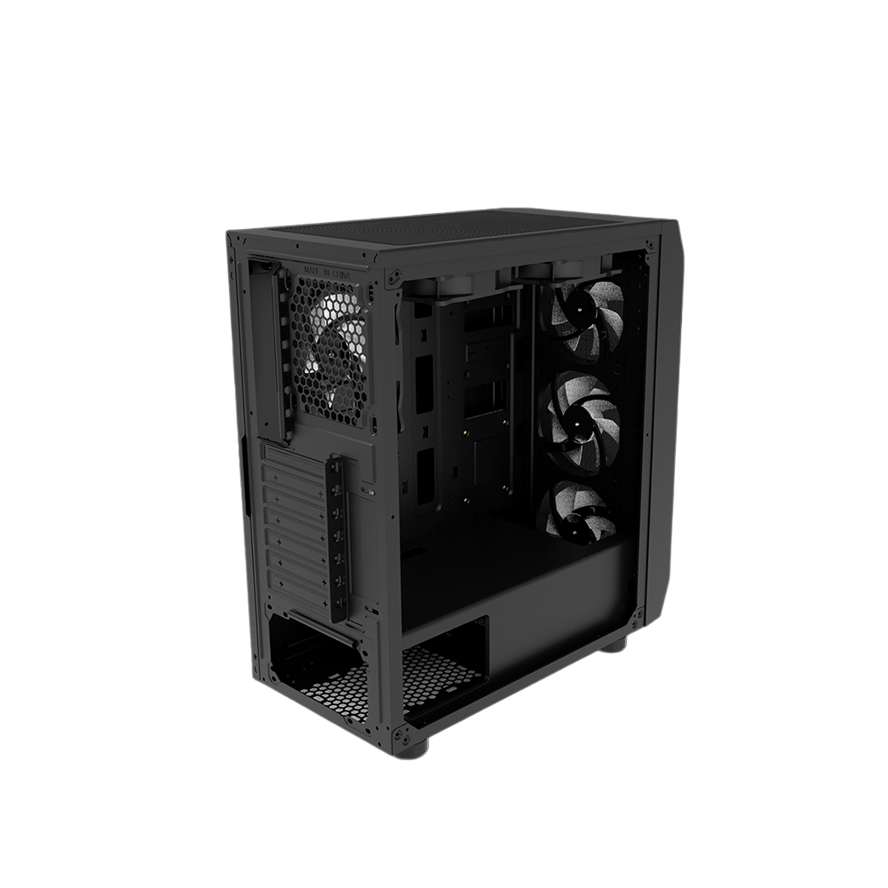 Gabinete Gamer Fantech Aero Cg80 Negro 4 Fan Rgb Incluidos-2