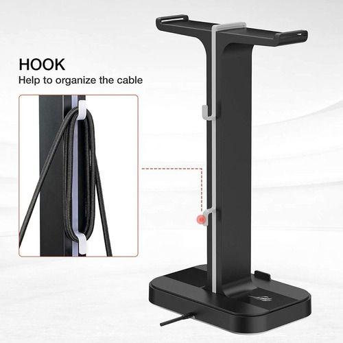 Soporte Stand Base Audifonos Gamer Luces Rgb Entrada Usb 2.0-2