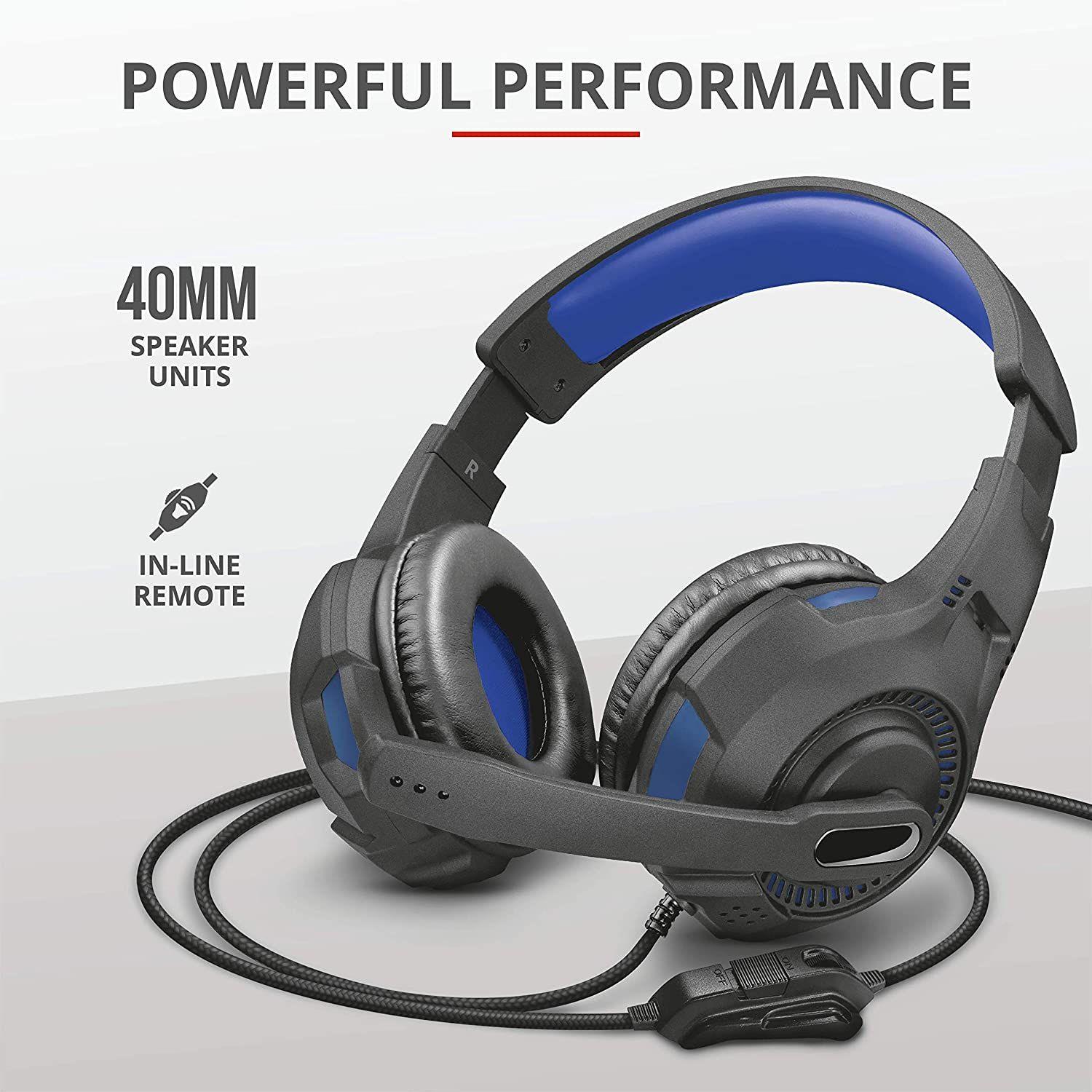 Audifonos Gamer Trust GXT 307 Ravu Azul 3.5mm-3