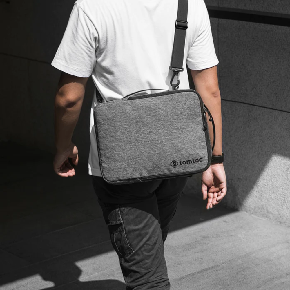 Tomtoc Bolso Urban H14 Para 16" MacBook Pro A2485 A2141 Gris-8