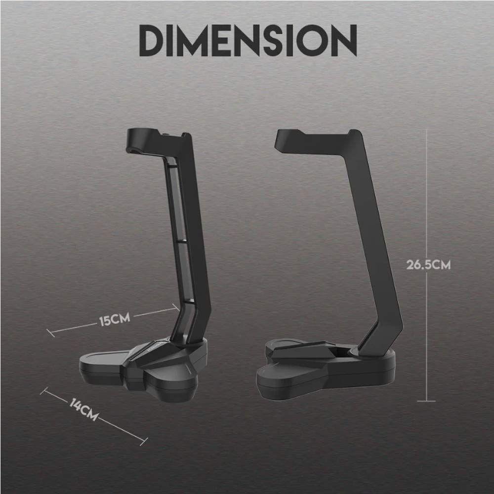 Soporte Audifonos Gamer Gamenote HY505 Color Negro-3