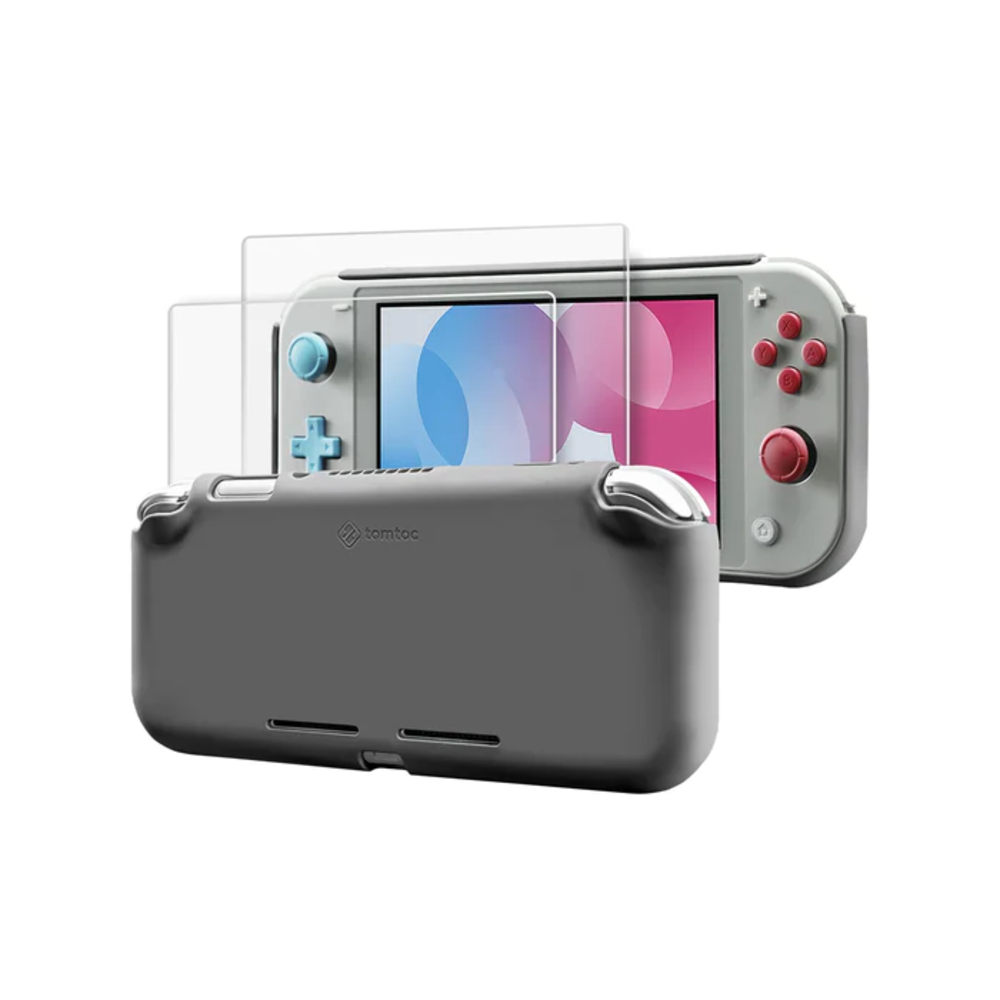 Tomtoc Carcasa de Silicona para Nintendo Switch Lite - Gris-1