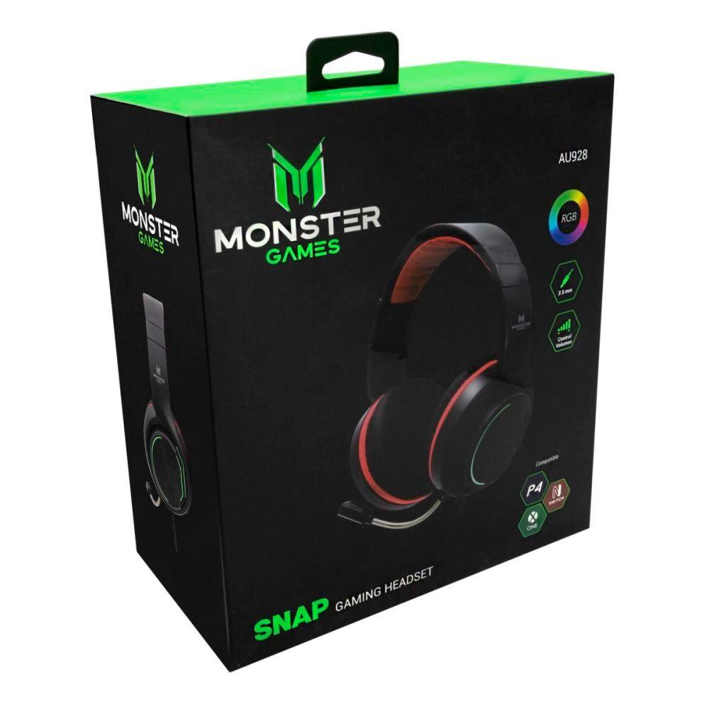 Audifonos Gamer Monster Games Snap RGB USB Jack 3.5mm-5