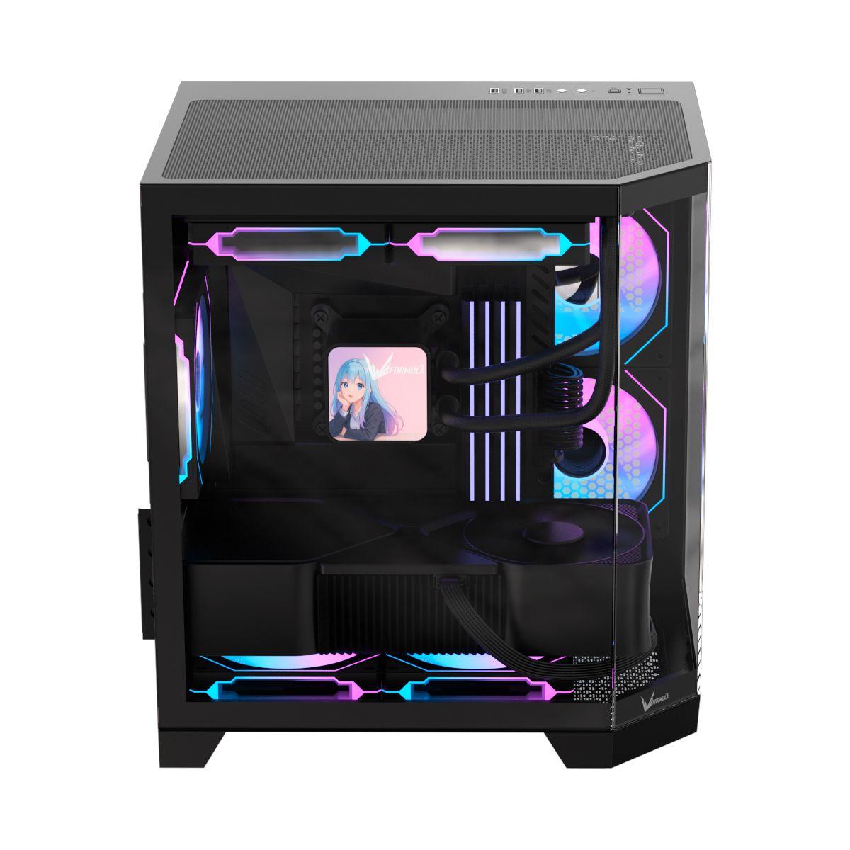 Gabinete Formula Crystal Z6M FLOE Black m-ATX, m-ITX-2