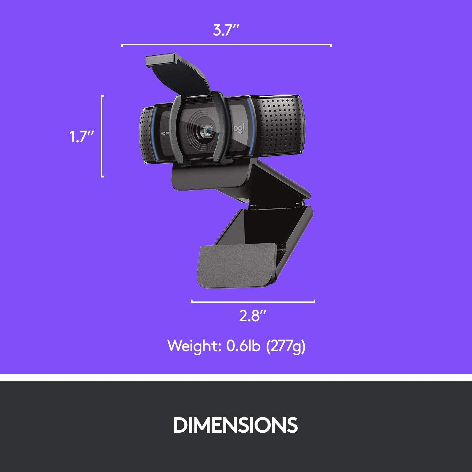 Camara Web Logitech C920s Full HD Con microfono USB-6