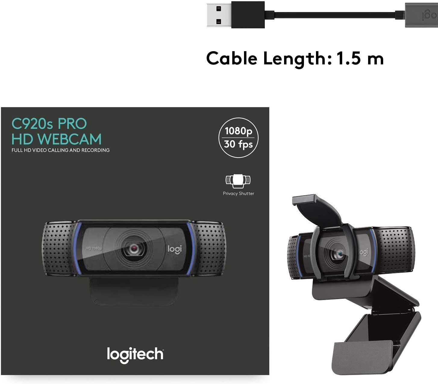 Camara Web Logitech C920s Full HD Con microfono USB-7