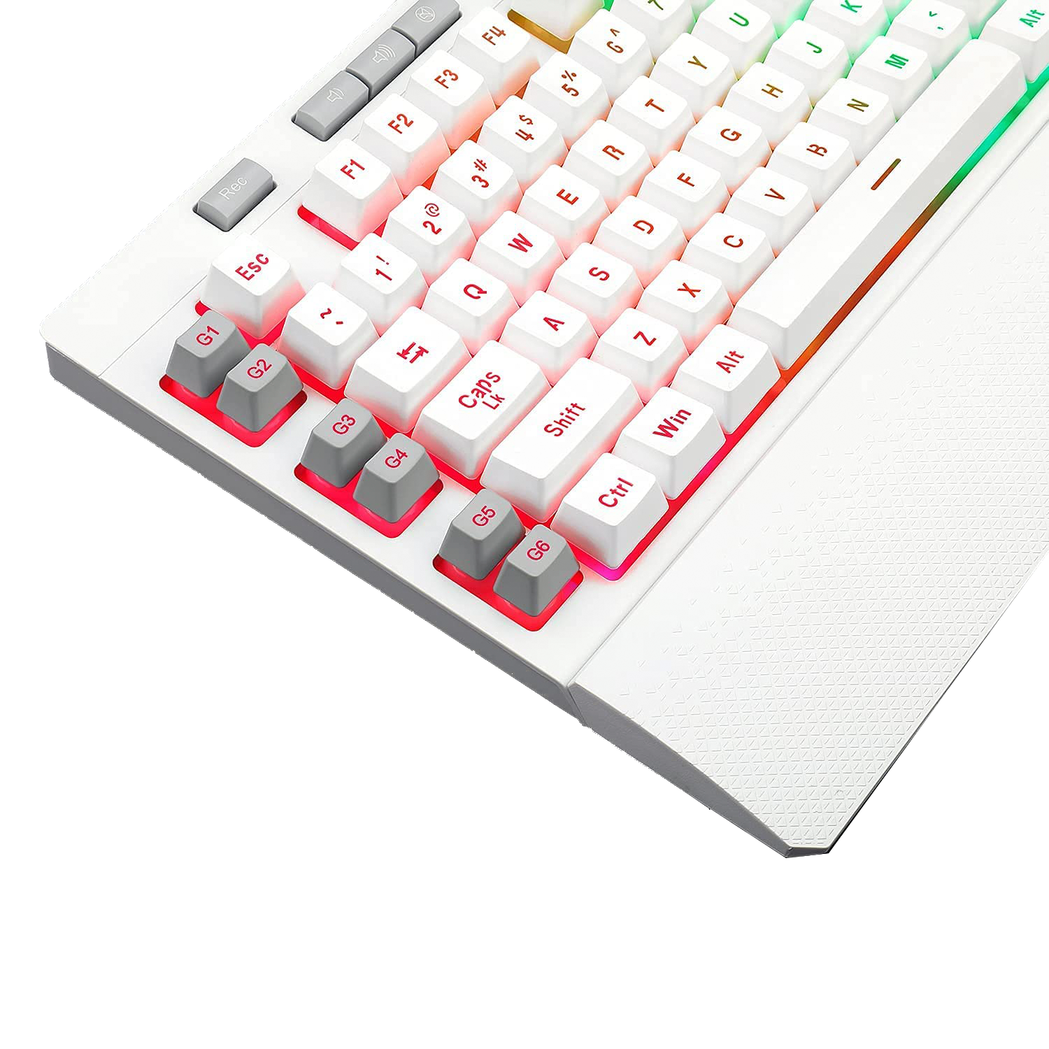 Teclado Gamer Membrana Shiva K512w Rgb Blanco Redragon-1